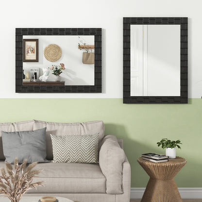 Wood Framed Wall Mirror, Rectangle Vanity Mirror, Black Wall Mirrors at Gallery Canada