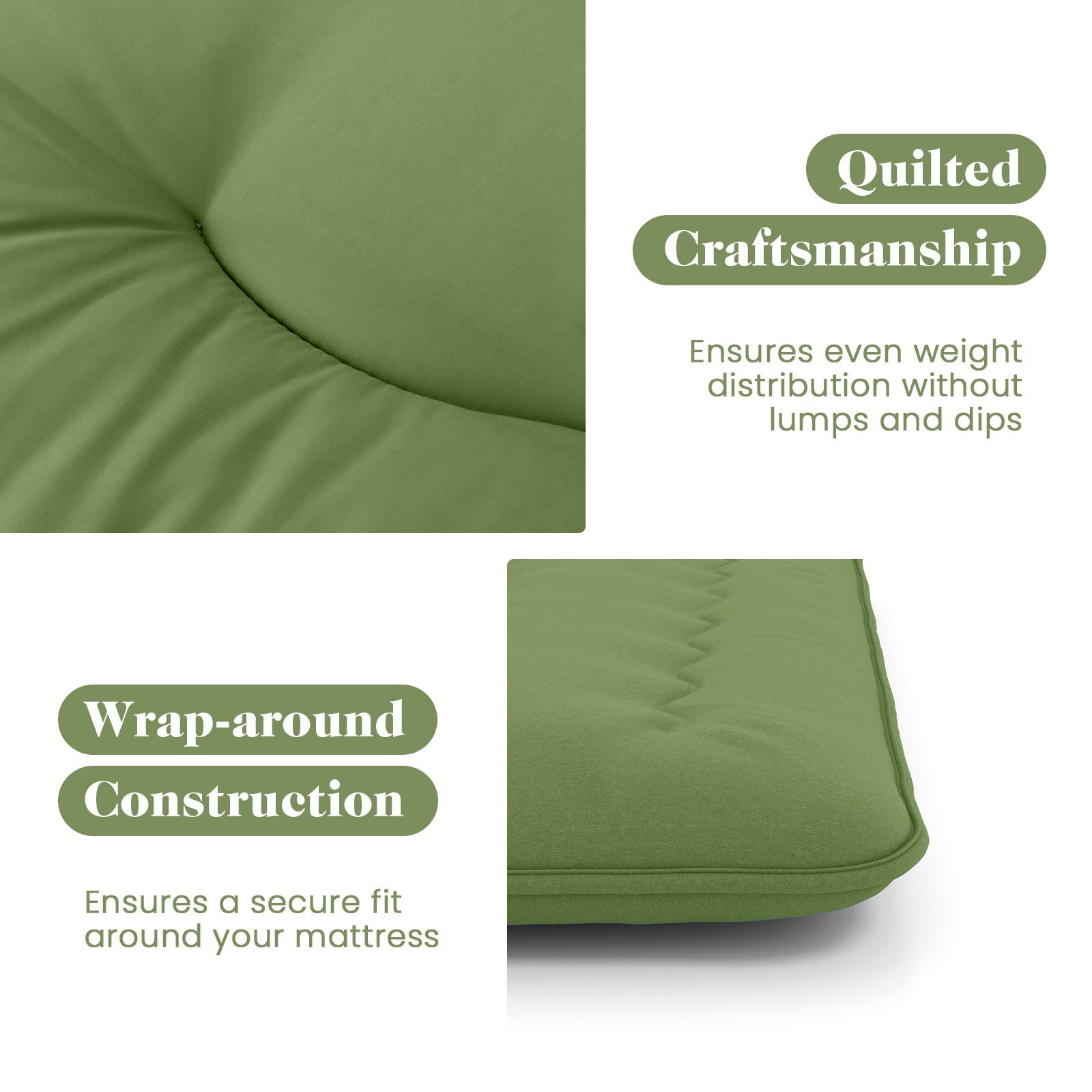 Floor Mattress With Washable Cover, Carry Bag, Twin Size, Green Mattresses at Gallery Canada