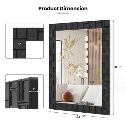 Wood Framed Wall Mirror, Rectangle Vanity Mirror, Black Wall Mirrors at Gallery Canada