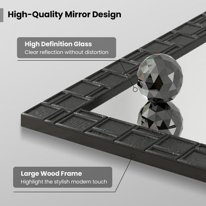 Wood Framed Wall Mirror, Rectangle Vanity Mirror, Black Wall Mirrors at Gallery Canada