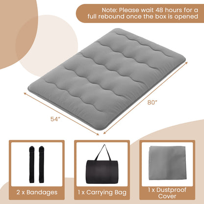 Full Size Futon Mattress, Washable Cover, Carry Bag, Gray Mattresses at Gallery Canada