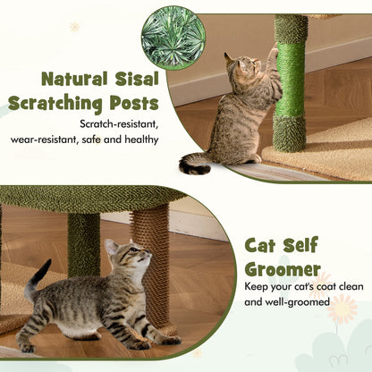 59 Inch Multilevel Cat Tree, Scratching Posts, Cando Toy, Green Cat Trees Condos & Scratchers at Gallery Canada