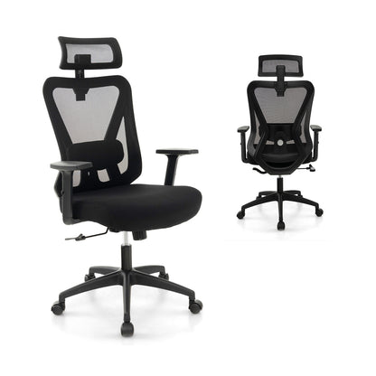 Mesh Ergonomic Office Chair, Adjustable Swivel Task Chair, Black Mesh Chairs at Gallery Canada