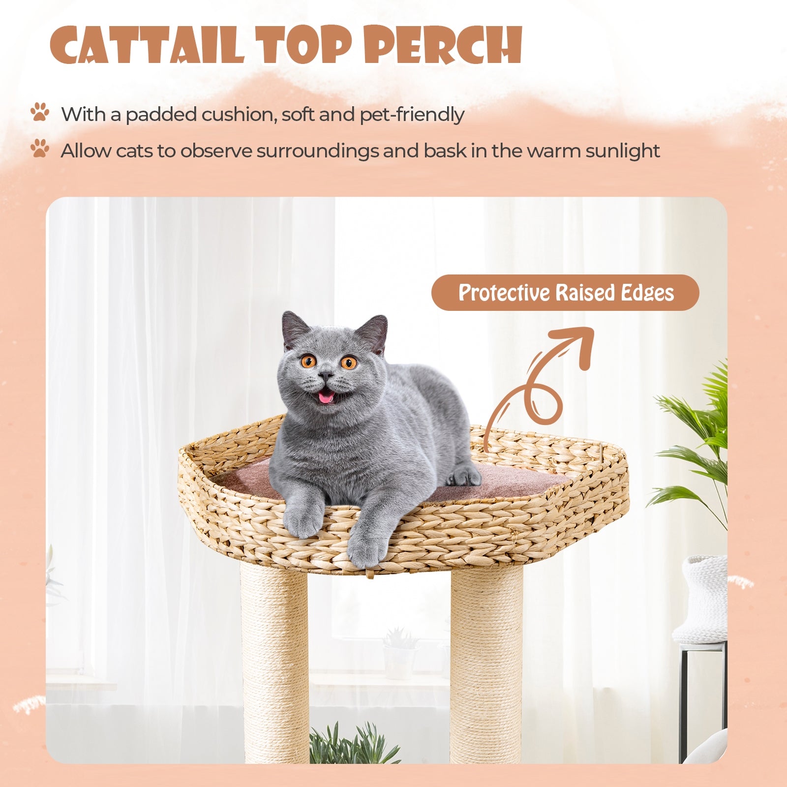 4 Layer Cat Tower, Scratching Posts, Condo, Washable Cushions, Coffee Cat Trees Condos & Scratchers at Gallery Canada