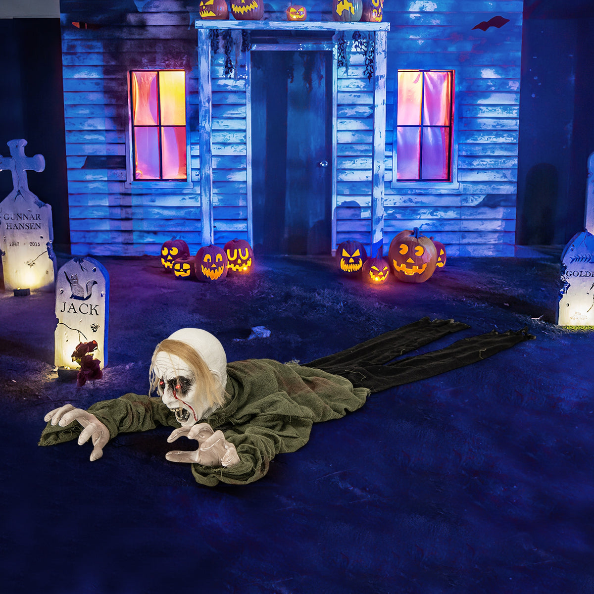 Halloween Climbing Zombie With Light Up Eyes, Green Halloween at Gallery Canada