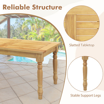 Patio Coffee Table, Solid Teak Wood Structure, Slatted Tabletop, Natural Patio Coffee Tables at Gallery Canada