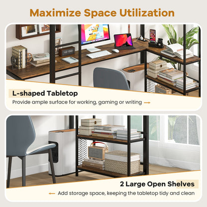 Twin Size Loft Bed With Desk, 2 Storage Shelves, Black Bunk Bed Frame at Gallery Canada