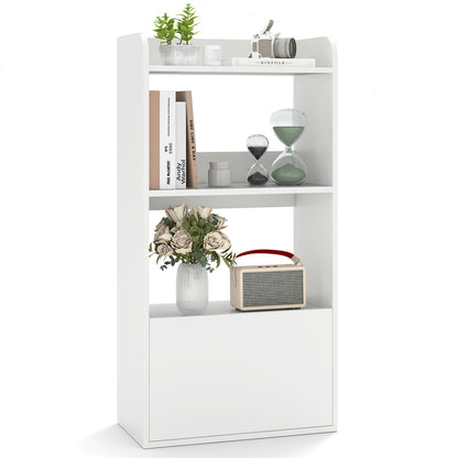 3-Tier Open Shelf Freestanding Bookshelf, White Bookcases at Gallery Canada