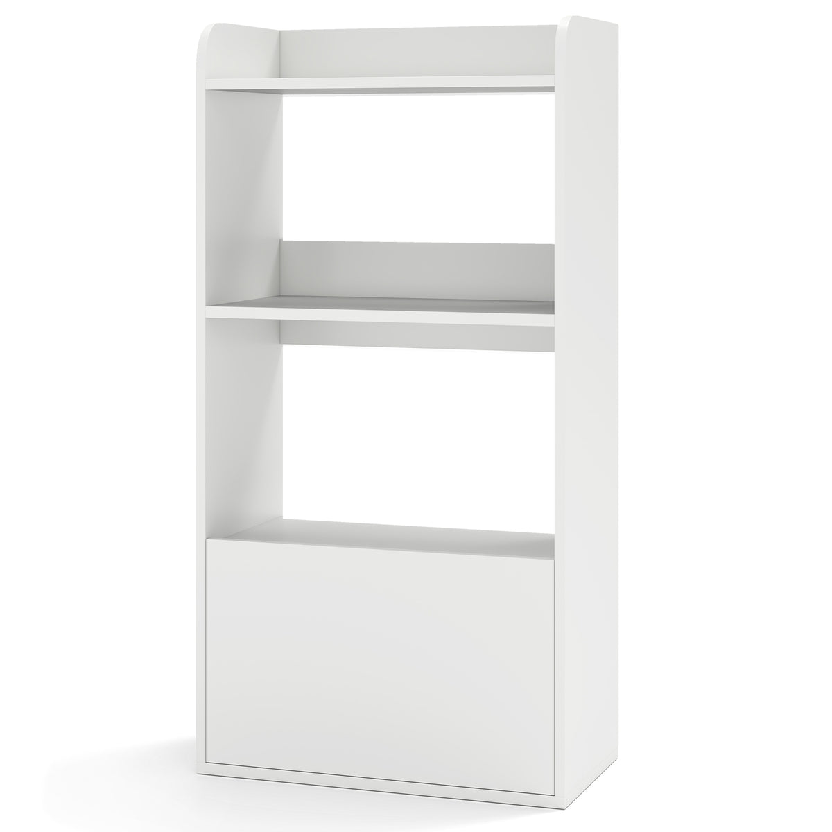 3-Tier Open Shelf Freestanding Bookshelf, White Bookcases at Gallery Canada