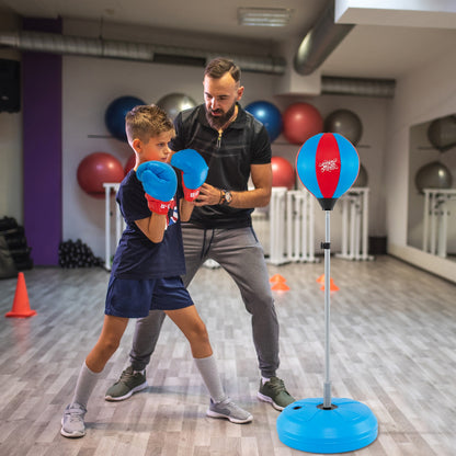 Adjustable Punching Bag With Stand, Boxing Gloves, Blue Boxing & Martial Arts at Gallery Canada