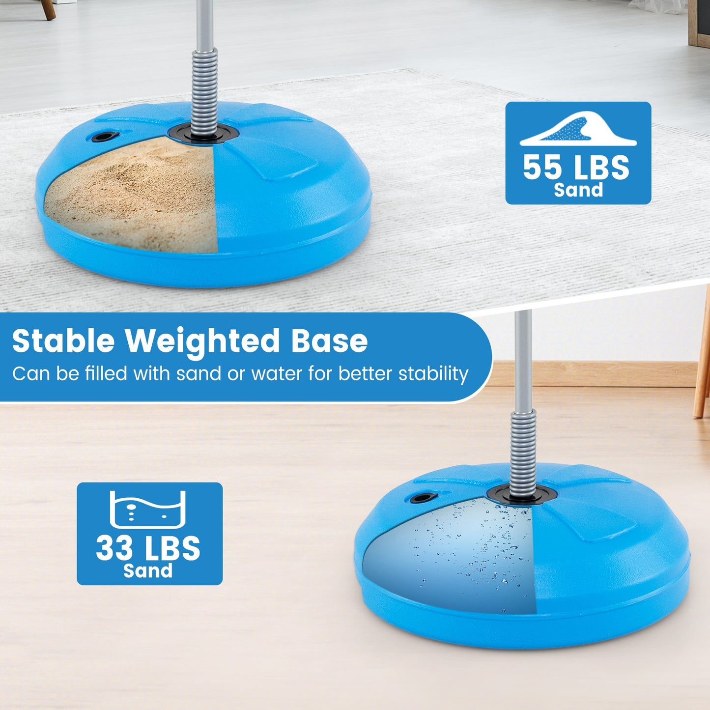 Adjustable Punching Bag With Stand, Boxing Gloves, Blue Boxing & Martial Arts at Gallery Canada