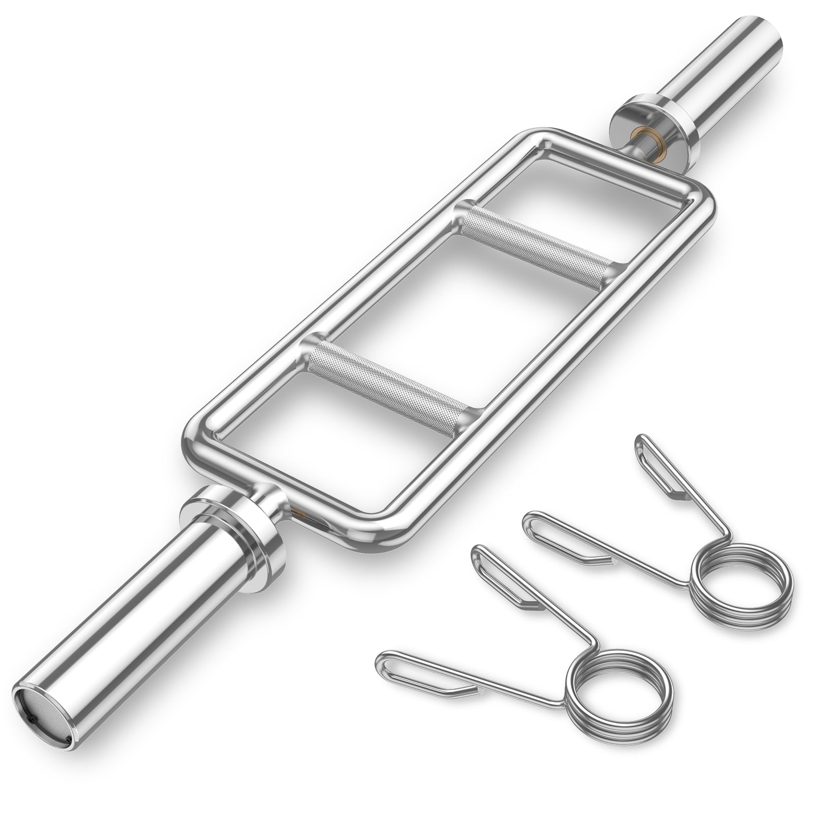 Olympic Triceps Bar, 700 LBS, Knurled Handles, Silver Weights Accessories at Gallery Canada