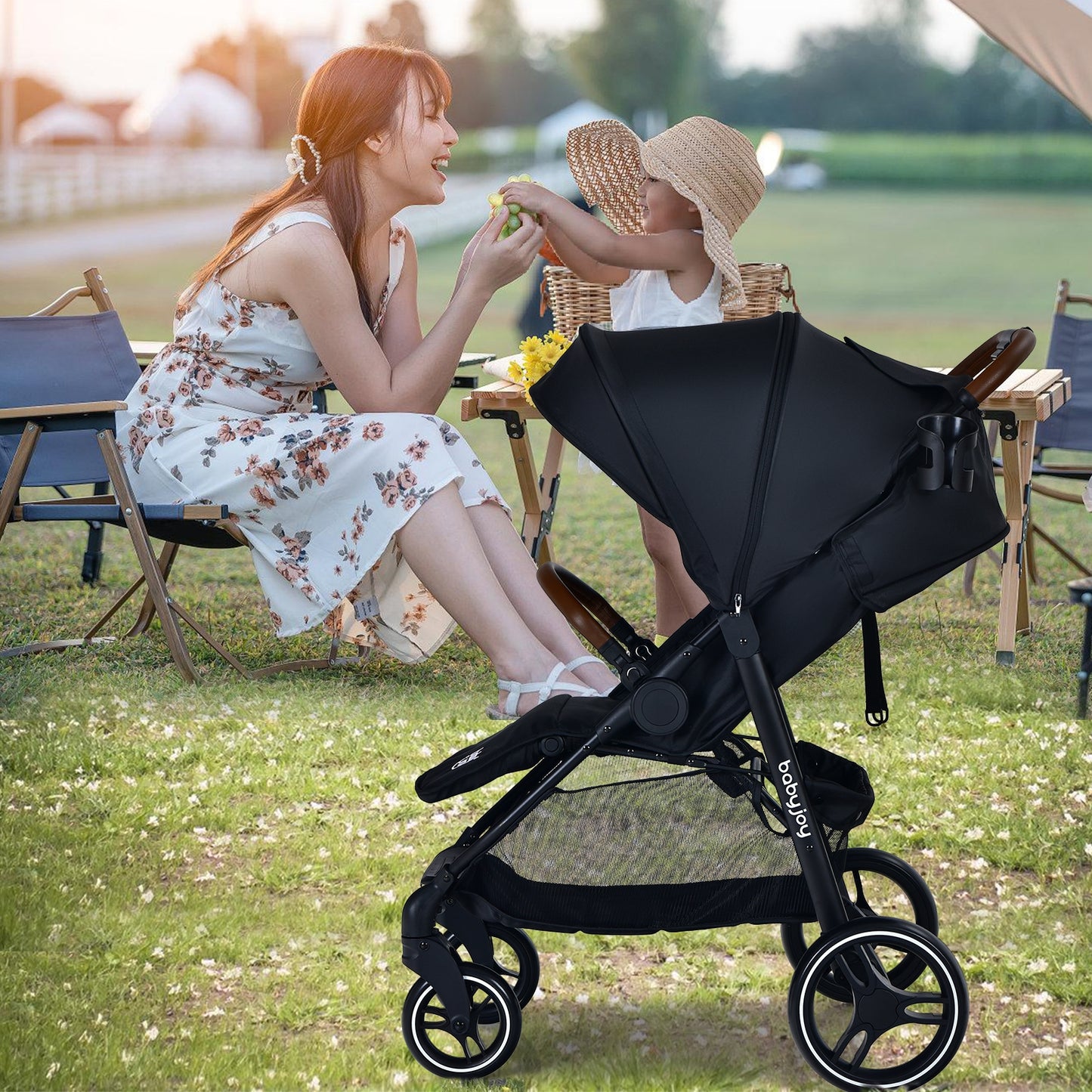 Lightweight Infant Stroller, 5-Point Harness, Adjustable Backrest, Black Baby Strollers at Gallery Canada
