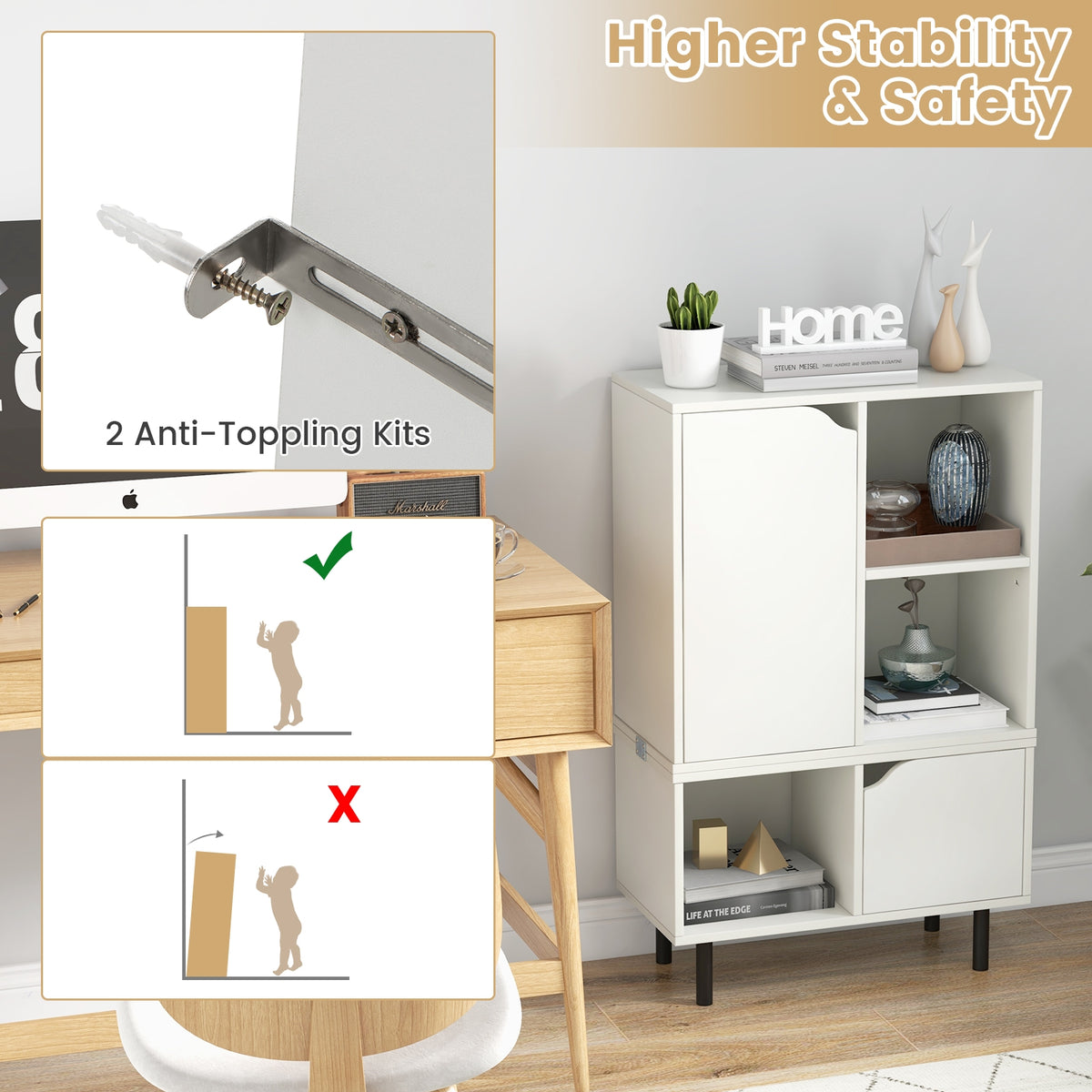 Stackable Bookcase, Adjustable Shelf, White Bookcases at Gallery Canada