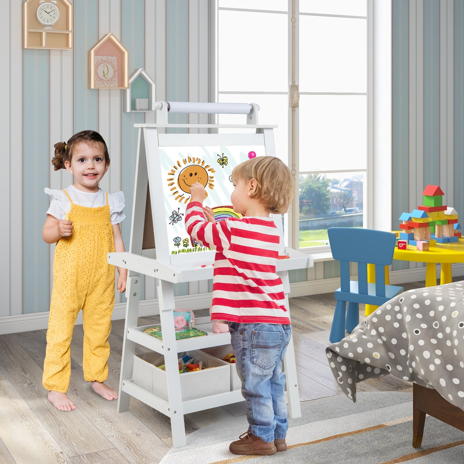 3-in-1 Double-Sided Art Easel, White Art Easels at Gallery Canada