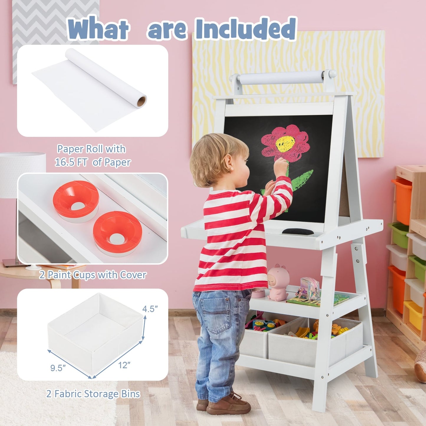 3-in-1 Double-Sided Art Easel, White Art Easels at Gallery Canada