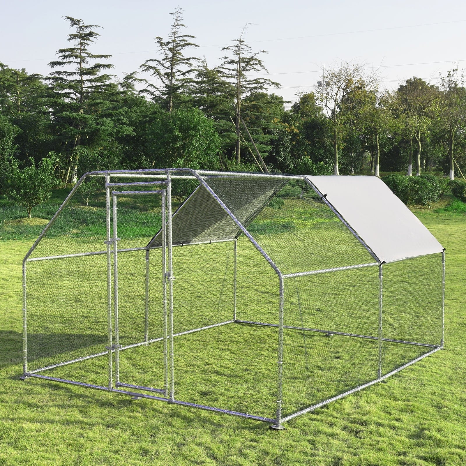 9.5 x 12.5 Feet Large Walk In Chicken Coop, Silver Chicken Coops at Gallery Canada