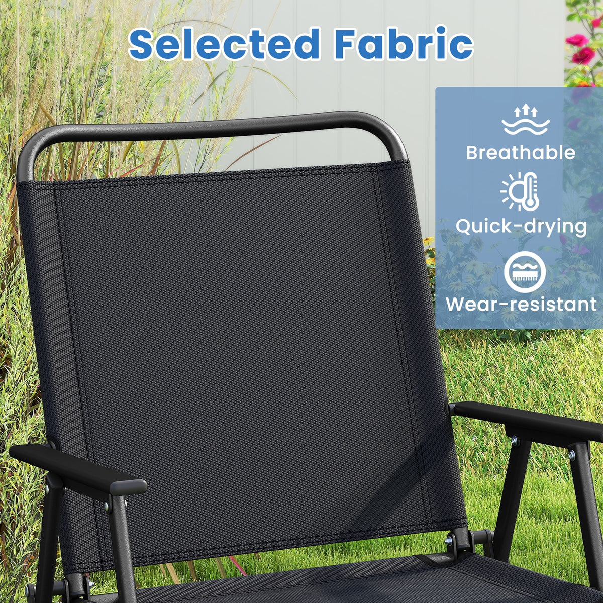 4 Piece Patio Furniture Set, SPC Coffee Table, Chairs, Black Patio Conversation Sets at Gallery Canada