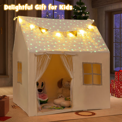Kids Play Tent, Large, Glow In The Dark Stars, Beige Play Tents & Playhouse at Gallery Canada