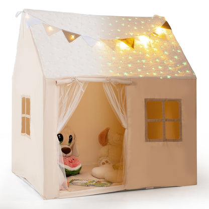 Kids Play Tent, Large, Glow In The Dark Stars, Beige Play Tents & Playhouse at Gallery Canada