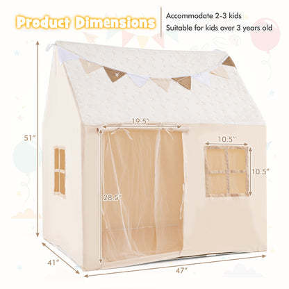 Kids Play Tent, Large, Glow In The Dark Stars, Beige Play Tents & Playhouse at Gallery Canada