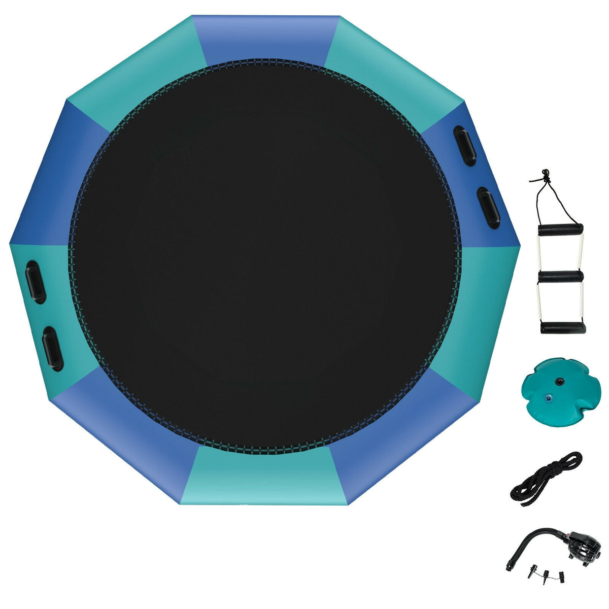 10 Feet Inflatable Splash Padded Water Bouncer Trampoline, Blue Trampolines at Gallery Canada
