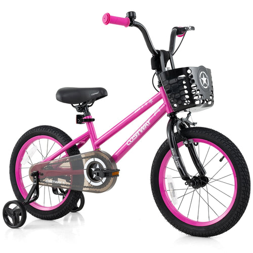16 Inch Kids Bike, Adjustable, For Ages 4-7 Years, Pink