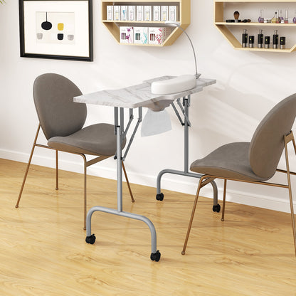 Folding Manicure Table With Electric Dust Collector, White Spa & Salon at Gallery Canada