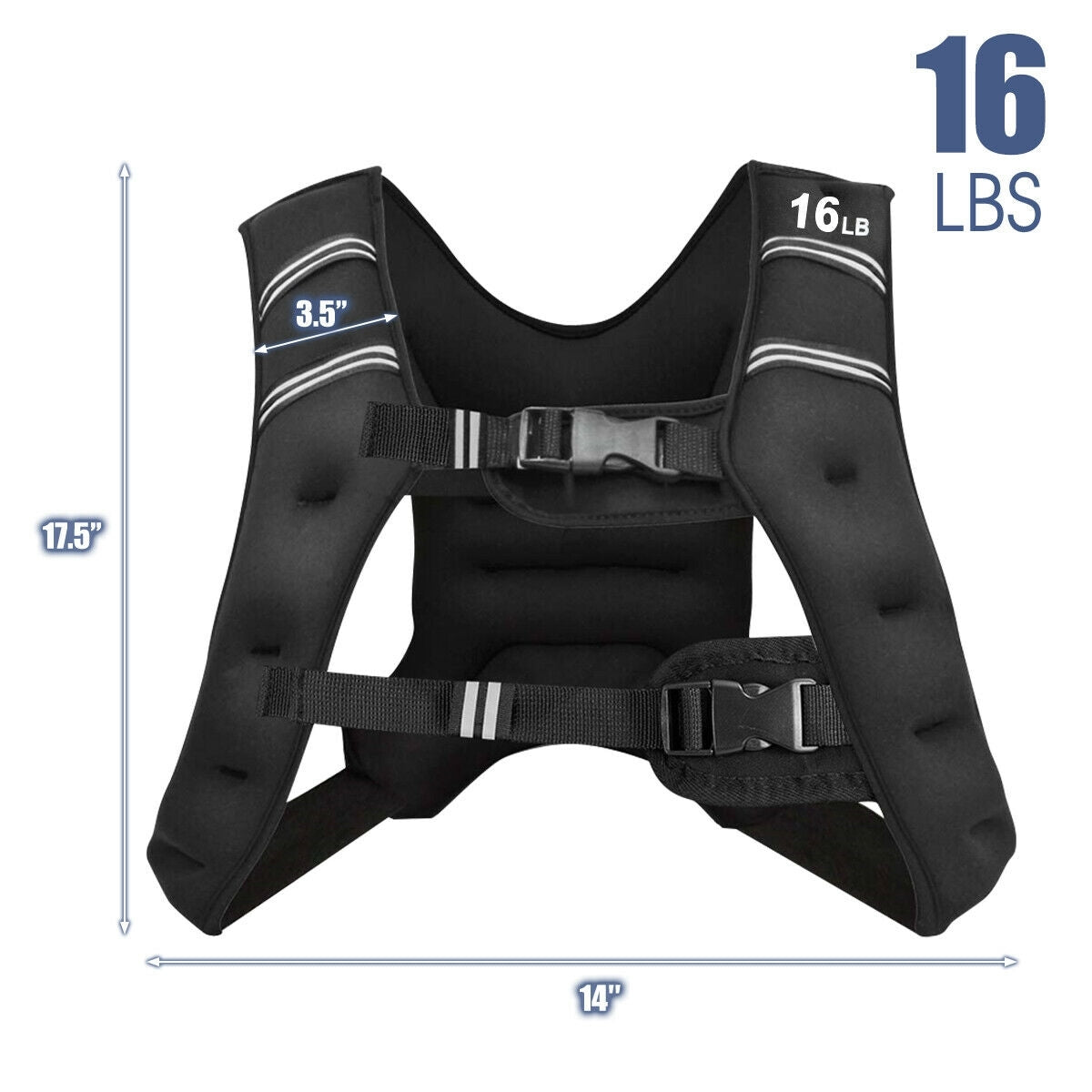 Adjustable Weighted Vest With Mesh Bag, Black Weights Accessories at Gallery Canada