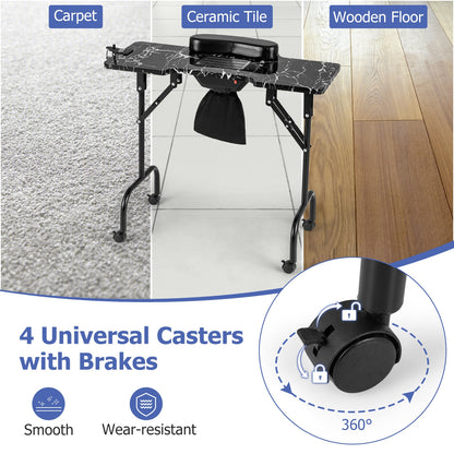 Folding Manicure Table With Electric Dust Collector, Black Spa & Salon at Gallery Canada