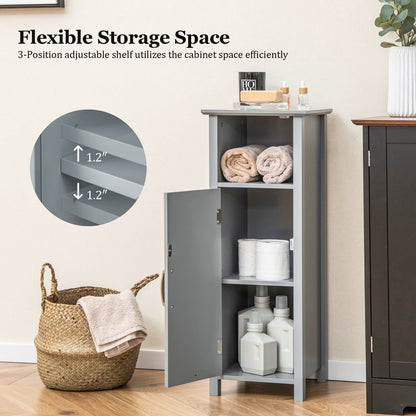 2-Tier Bathroom Storage Cabinet, Gray Floor Cabinets at Gallery Canada