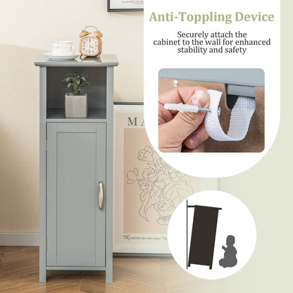 2-Tier Bathroom Storage Cabinet, Gray Floor Cabinets at Gallery Canada