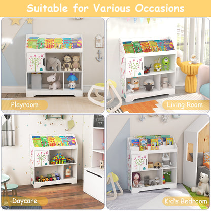 Kids Toy Storage Organizer With Book Shelf, White Kids Storage at Gallery Canada
