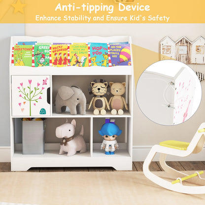 Kids Toy Storage Organizer With Book Shelf, White Kids Storage at Gallery Canada