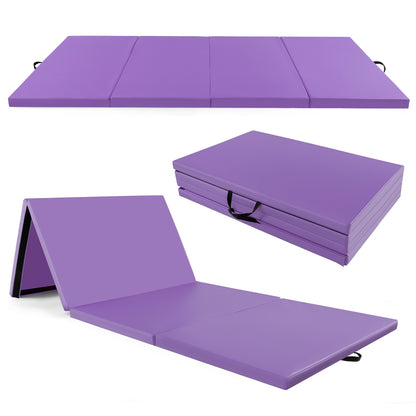 4-Panel PU Leather Folding Exercise Mat, Purple Yoga & Gym Mats at Gallery Canada