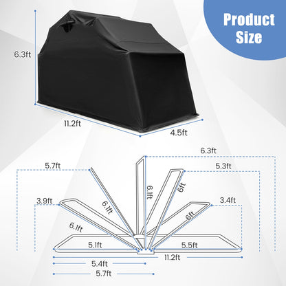 Waterproof Motorcycle Storage Tent, Black Carports at Gallery Canada