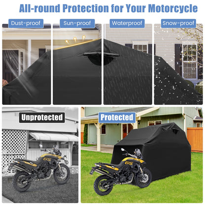 Waterproof Motorcycle Storage Tent, Black Carports at Gallery Canada