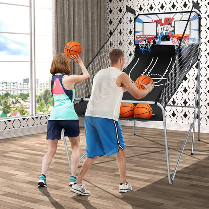 Indoor Double Electronic Basketball Game, 4 Balls, White Game Room at Gallery Canada