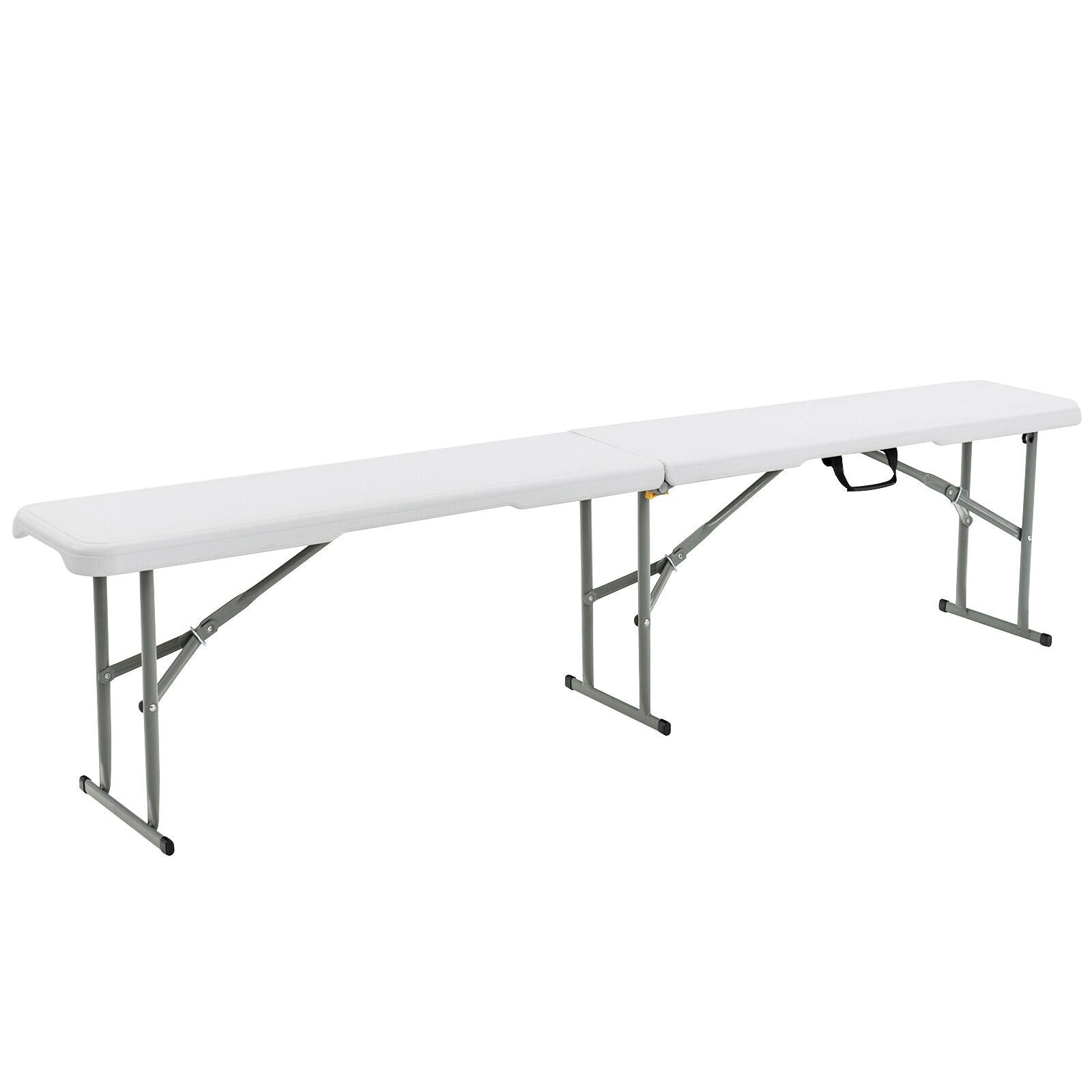 6 Feet Portable Folding Bench, 550 lbs, White Camping Furniture at Gallery Canada