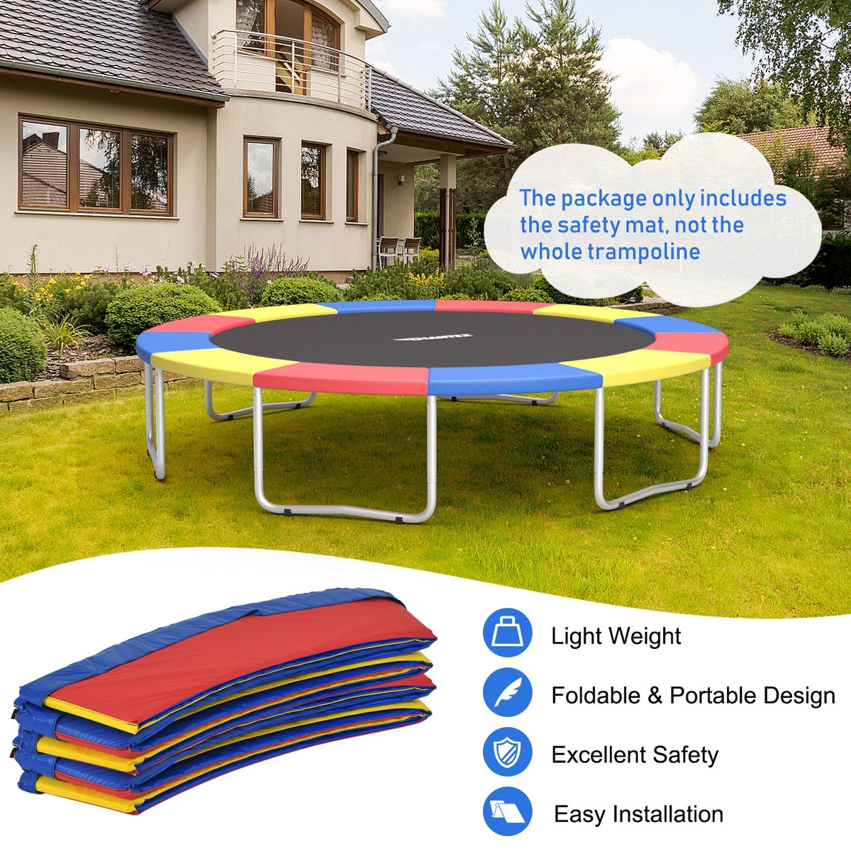 14 Feet Trampoline Safety Pad, Spring Cover, Multicolor Trampoline Accessories at Gallery Canada