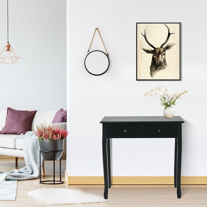 2-Tier Writing Desk, 4 Drawers, Black Writing Desks at Gallery Canada