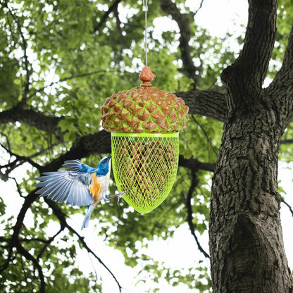 Metal Acorn Wild Bird Feeder, Outdoor Hanging Food Dispenser, Brown Chicken Coops at Gallery Canada