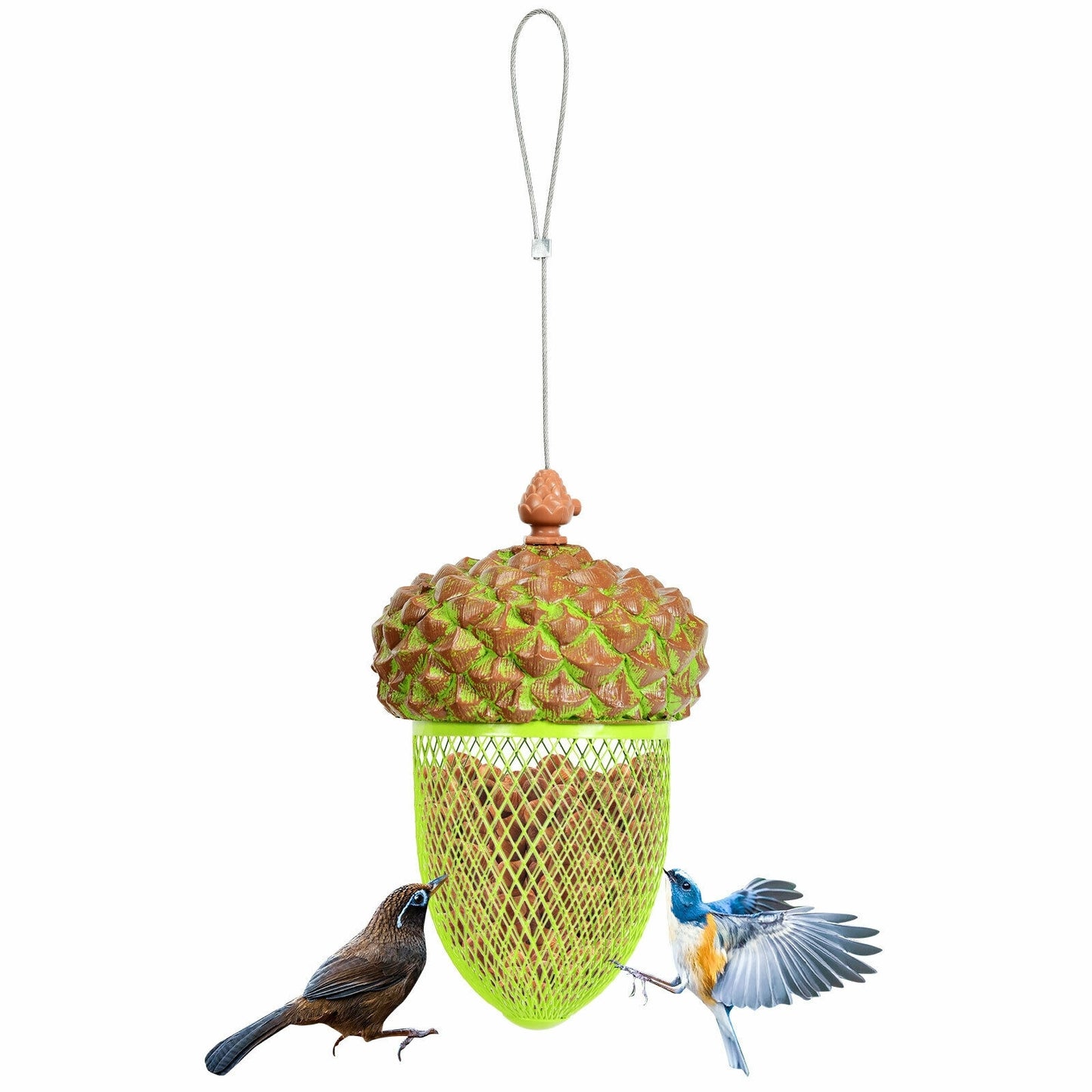Metal Acorn Wild Bird Feeder, Outdoor Hanging Food Dispenser, Brown Chicken Coops at Gallery Canada