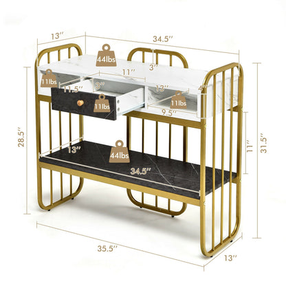 Console Table With Drawer Storage Shelf, White Console Tables at Gallery Canada
