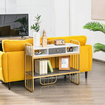 Console Table With Drawer Storage Shelf, White Console Tables at Gallery Canada