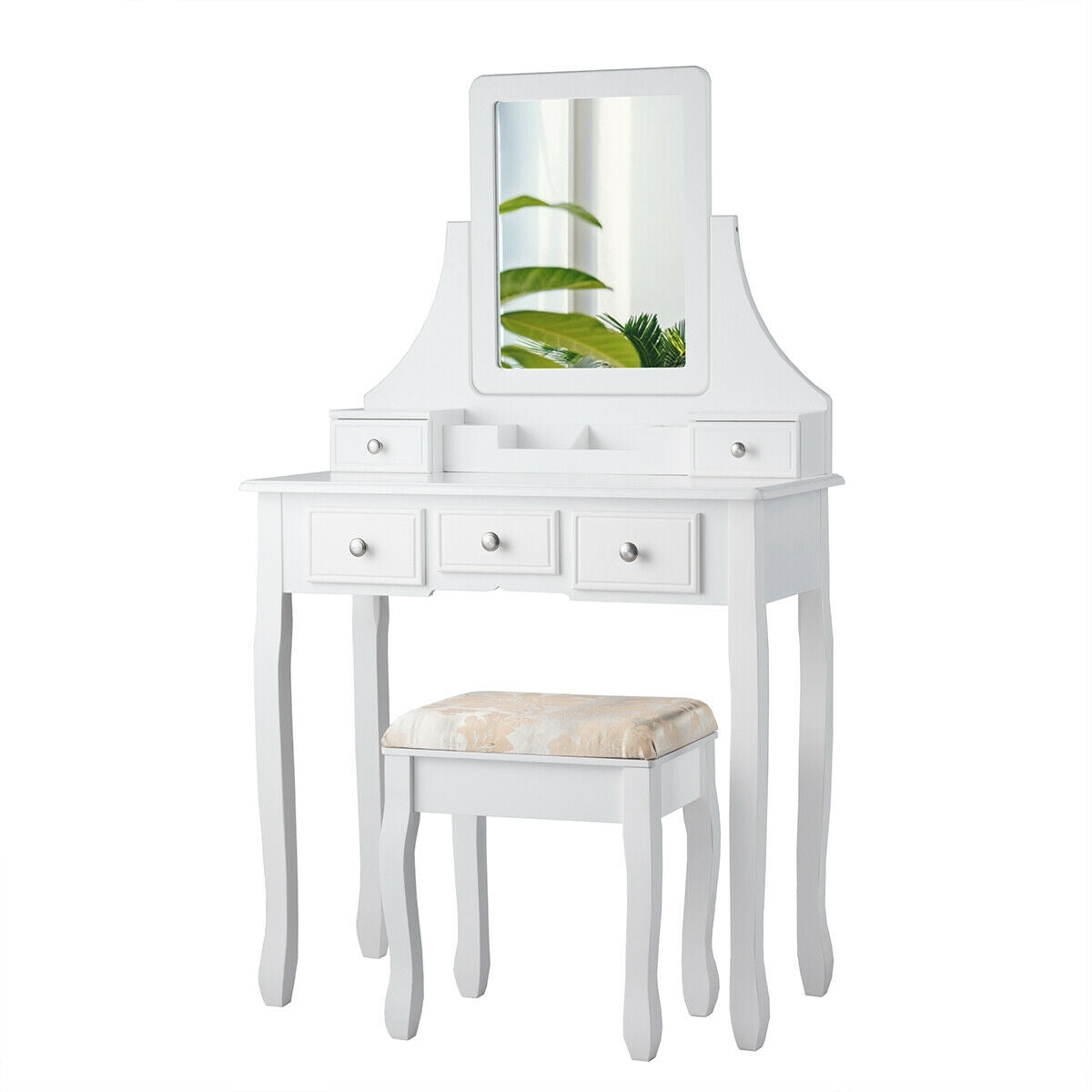 5 Drawer Removable Box Makeup Vanity Set, White Makeup Vanities at Gallery Canada