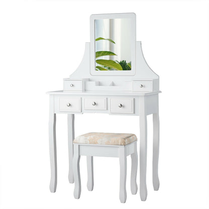 5 Drawer Removable Box Makeup Vanity Set, White Makeup Vanities at Gallery Canada