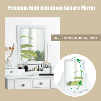 5 Drawer Removable Box Makeup Vanity Set, White Makeup Vanities at Gallery Canada