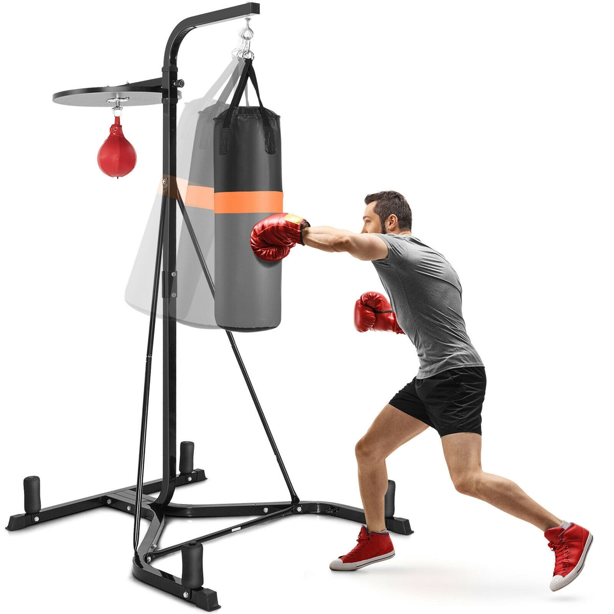 Heavy Duty Boxing Punching Stand With Heavy Bag, Gray Boxing & Martial Arts at Gallery Canada