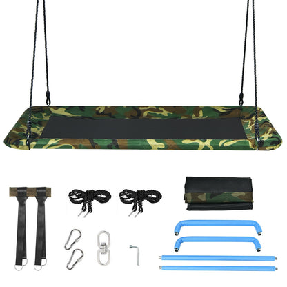 60 Inches Platform Tree Swing, 2 Hanging Straps, Camouflage Swing & Playsets at Gallery Canada